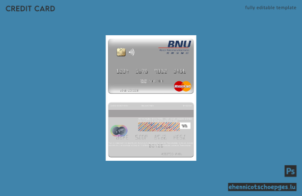 Beispielvorschau für das Gebäude der Banco Nacional Ultramarino der Timor-Leste-Mastercard